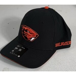 Nike Rise Oregon State Beavers Black Baseball Hat Unisex NWT Size M/L